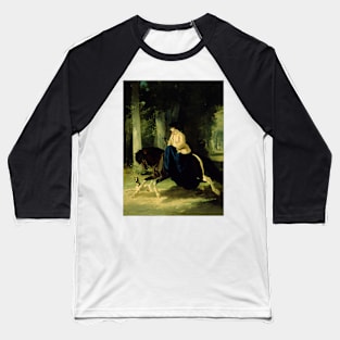 Mademoiselle De Mossellmann Riding In The Bois De Boulogne, Paris by Alfred de Dreux Baseball T-Shirt